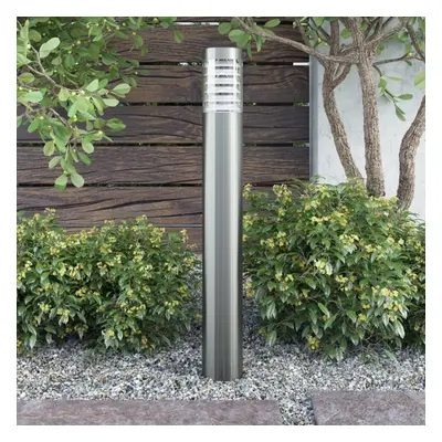 vidaXL Outdoor Post Lamp Standing Stainless Steel 10.1x80cm Solar Garden Light