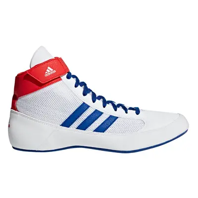 (White, UK 12) adidas Havoc Mens Adult Wrestling Trainer Shoe Boot White/Blue/Red