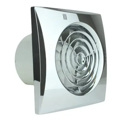 100mm Humidity Control Timer Environment friendly Chrome Quiet Bathroom Kitchen Extractor Fan in