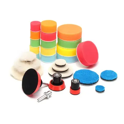 29pcs Polishing Pad Kit With M14 Thread Back Pad And Adapter For Polishing Waxing