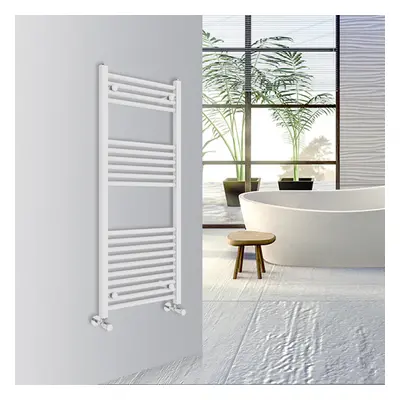 (White, 1200x500mm) Warmehaus Straight Bathroom Heated Towel Rail Warmer Radiator Central Heatin