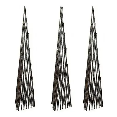 Set of Three Expanding Willow Garden Obelisks (1.5m)