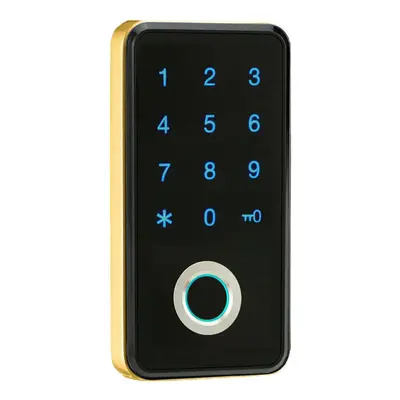 (Frosted Gold) Intelligent Fingerprint Password Cabinet Lock Electric File Cabinet Drawer Lock