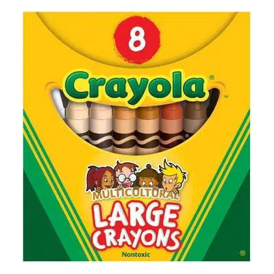 Crayola Large Washable Crayons-Multicultural 8/Pkg