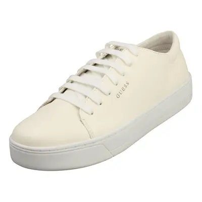 (7) Guess Fm6udiele12 Mens Casual Trainers in Off White