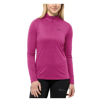 (XL, New Magenta) Jack Wolfskin Womens Sky Thermal Half Zip Baselayer Fleece Top