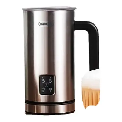 (UK Plug) in Milk Frother Frothing Foamer Fully automatic Milk Warmer Cold/Hot Latte Cappuccino 