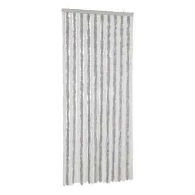 vidaXL Fly Curtain Fly Screen Curtain Light Grey and White 100x220 cm Chenille