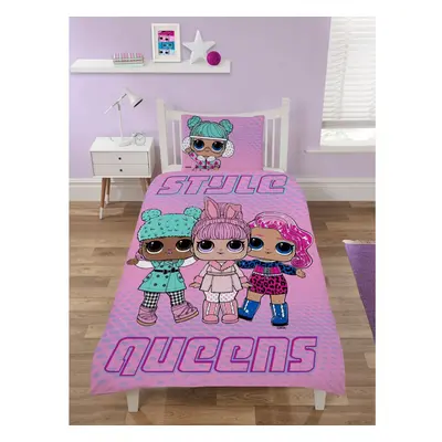 LOL Surprise Style Queens Single Duvet Cover and Pillowcase Set