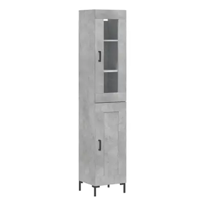 vidaXL Highboard Sideboard Cupboard Side Cabinet Concrete Grey Engineered Wood