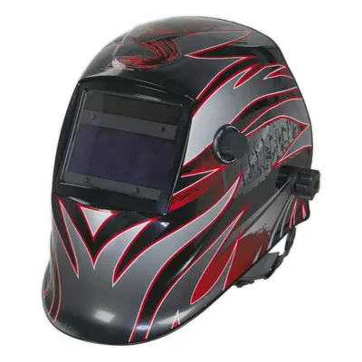 Tribal Auto Darkening Welding Helmet - Adjustable Shade Knob - Grinding Function