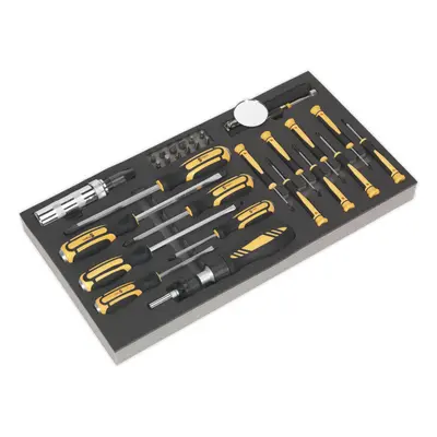 36 Piece Screwdriver Set with Tool Tray - Tool Box Tray Tidy Storage Chest