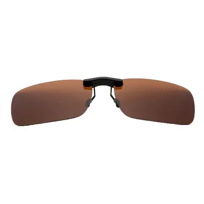 (Tawny) Sunglasses Polarized Clip On Driving Day Vision UV400 Lens Night Vision