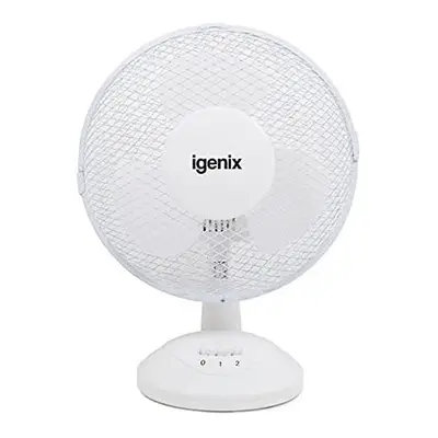 Igenix DF9010 Portable 2-Speed Fan with Tilt Action/Quiet Operation and Mesh Safety Grill, 9-Inc