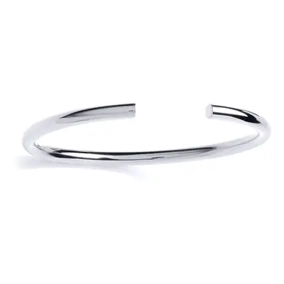 Jewelco London Ladies Sterling Silver Round Tube Flexi Torque Bangle Bracelet 4mm - GVG179RH