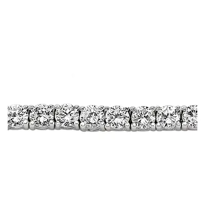 Jewelco London Ladies Sterling Silver Cubic Zirconia Claw Line Tennis Bracelet 5mm 7.25 inch - G