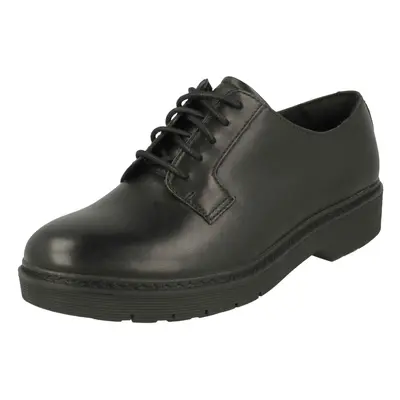 (Black, UK 5) Ladies Clarks Chunky Sole Lace Up Shoes Witcombe Lace