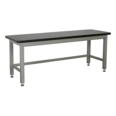 Steel Industrial Workbench - 2100mm x 750mm Laminate Worktop - Adjustable Feet