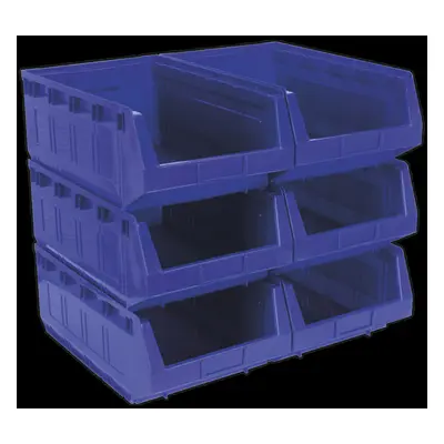 Plastic Storage Bin x x 190mm - Blue Pack of