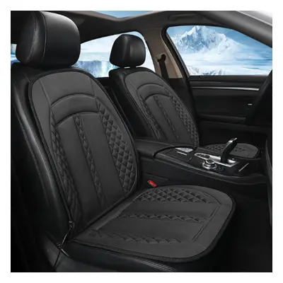 (Black) 12V Car Seat Heater Thickening Heated Pad Cushion Winter Warmer Cover