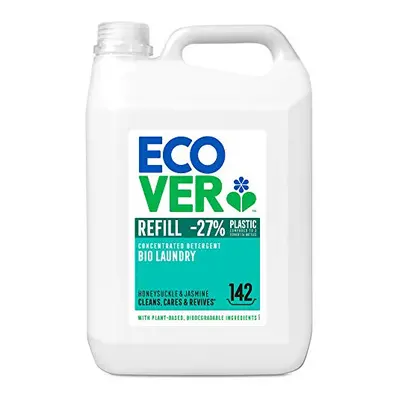 Ecover Bio Laundry Detergent Refill, Honeysuckle & Jasmine, Washes, 5L