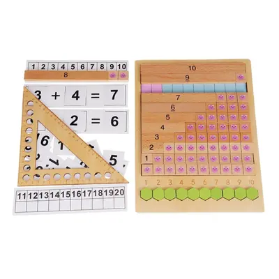 Kids Wooden Counting Montessori Toys Numbers Match Education Teaching Math Toys