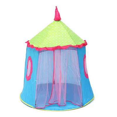 (Blue) x 140CM Portable Princess Tent Indoor Outdoor Children Toy Mini Wigwam