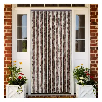 vidaXL Insect Curtain Beige and Light Brown 90x220cm Chenille Bug Door Mesh