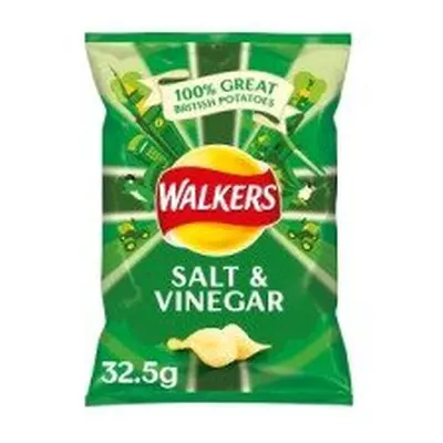 Walkers Salt & Vinegar Crisps 32.5g (32 x 32.5g)