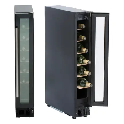 SIA WC15BL 150mm / 15cm Black Under Counter LED Bottle Wine Cooler Chiller