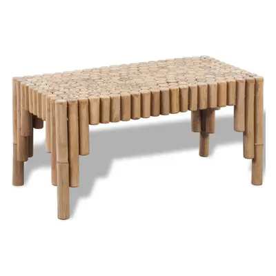 vidaXL Coffee Table Bamboo Rectangular Tea Side End Table Telephone Stand