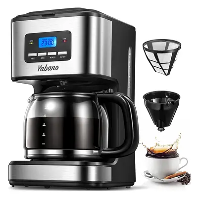 Coffee Maker with Timer Filter 1.5 Liter Programmable Drip, Minute Keep Warm and Anti-Drip Syste