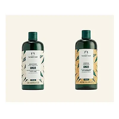 The Body Shop Ginger Shampoo Conditioner Set 400ml each Vegan new formula itchy scalp anti dandr