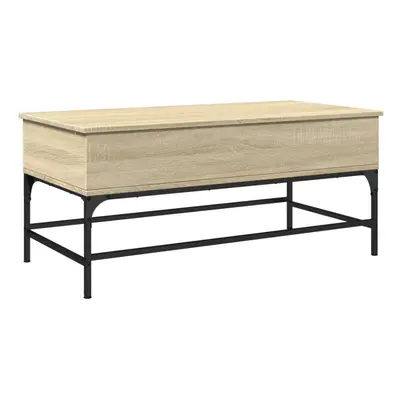 vidaXL Coffee Table End Table Sofa Table Sonoma Oak Engineered Wood and Metal