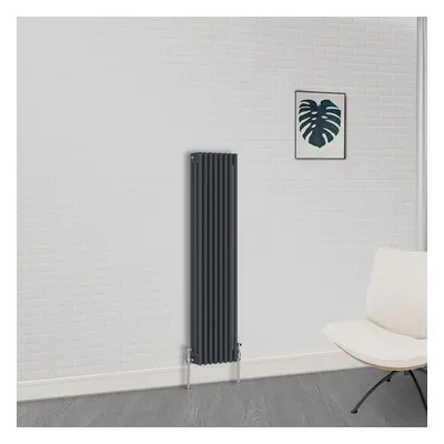 (1500 x 380mm-3 Column) NRG Traditional Anthracite Cast Iron Style Radiator