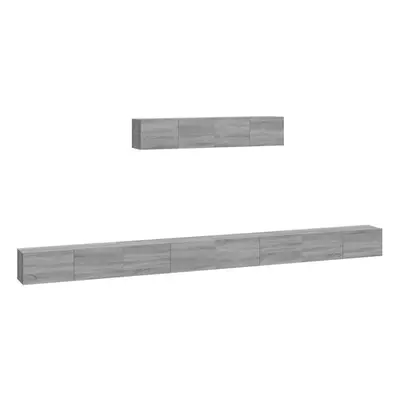 (Grey sonoma, 4) vidaXL TV Cabinet Set Piece Engineered Wood Multi Colours 100/80x30x30 cm