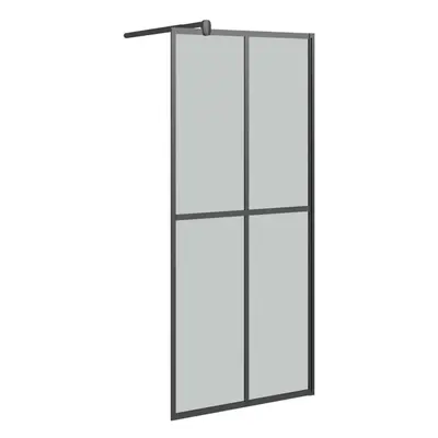 vidaXL Walk-in Shower Screen 80x195 cm Dark Tempered Glass Shower Enclosure