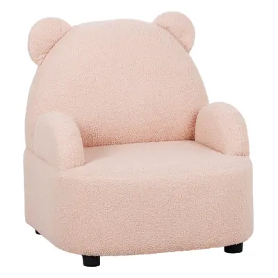 AIYAPLAY Kids Armchair, Bear Shaped Toddler Chair for Bedroom - Pink