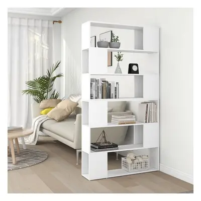 vidaXL Book Cabinet Room Divider White Bookcase Room Partition Privacy Screen