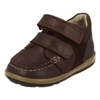 (UK Infant, Dark Brown (Brown)) Infant Boys Clarks Ankle Boots Softly Doc - G Fit