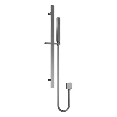 Rectangular Slider Rail Kit with Outlet Elbow - Brushed Pewter