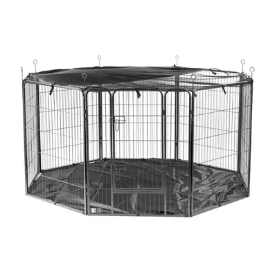 (Extra Large Pet Playpen with Base and Cover) KCT Side Heavy Duty Play Pen with Base and Cover