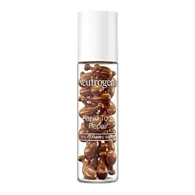 Neutrogena Rapid Tone Repair Brightening 20% Vitamin C Serum Capsules, Antioxidant Serum To Brig