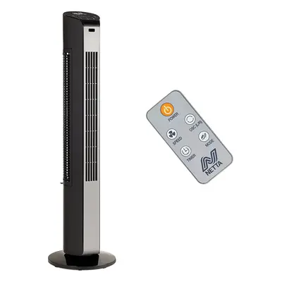 NETTA Tower Fan, Inch Oscillating with Remote Control, Speed Settings With Hours Timer, Bladeles