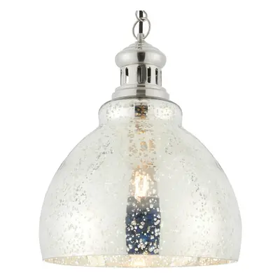 Hanging Ceiling Pendant Light ANTIQUE MERCURY GLASS Shade Feature Lamp Bulb Rose