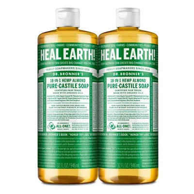 Dr Bronner's Organic Almond Castile Liquid Soap, ml - Pack of