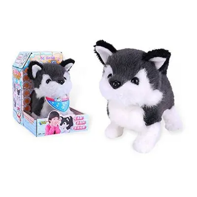 (Q004) Cute Electronic Plush Stuffed Walking Tail Shaking Barking Pet Dog Toy for Kids Developme