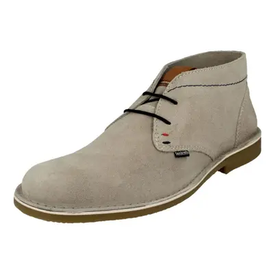 (UK 7, Light Beige (Beige)) Mens Lambretta Lace Up Desert Boots Brighton