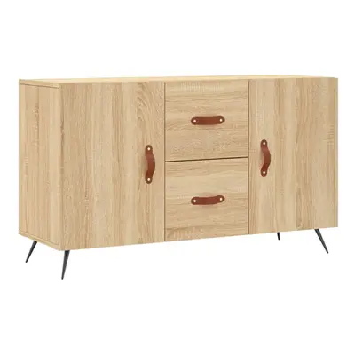 (sonoma oak) vidaXL Sideboard Storage Cabinet Cupboard Side Cabinet Black Engineered Wood