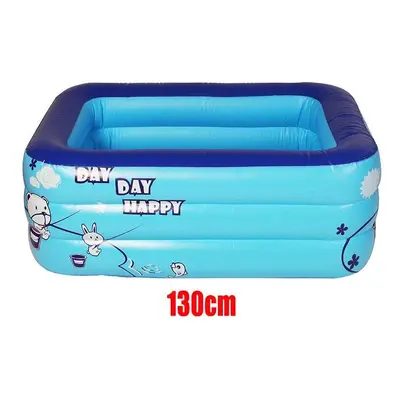 (130cm) 1.2/1.3/1.5M Large Inflatable Anti-slip Swimming Pool Outdoor Children Paddling Bathtub